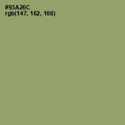 #93A26C - Olivine Color Image