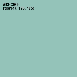 #93C3B9 - Shadow Green Color Image