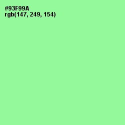 #93F99A - Mint Green Color Image