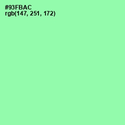 #93FBAC - Mint Green Color Image