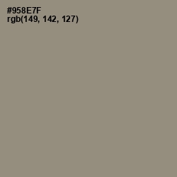 #958E7F - Pale Oyster Color Image