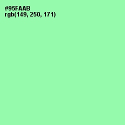 #95FAAB - Mint Green Color Image