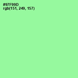 #97F99D - Mint Green Color Image