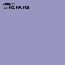 #9896C0 - Blue Bell Color Image