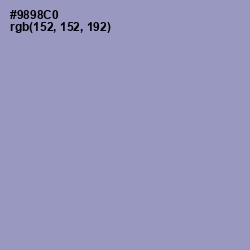 #9898C0 - Blue Bell Color Image