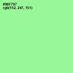 #98F797 - Mint Green Color Image