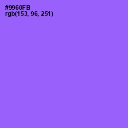 #9960FB - Medium Purple Color Image