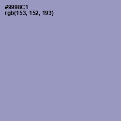 #9998C1 - Blue Bell Color Image