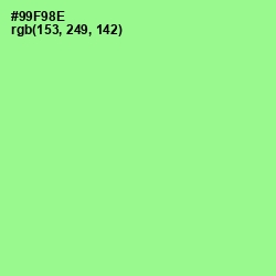 #99F98E - Mint Green Color Image