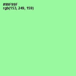 #99F99F - Mint Green Color Image