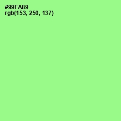 #99FA89 - Mint Green Color Image
