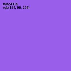 #9A5FEA - Medium Purple Color Image