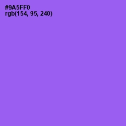 #9A5FF0 - Medium Purple Color Image