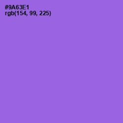 #9A63E1 - Medium Purple Color Image