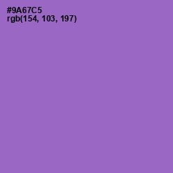 #9A67C5 - Amethyst Color Image