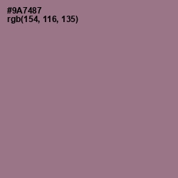 #9A7487 - Mountbatten Pink Color Image