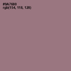 #9A7680 - Mountbatten Pink Color Image