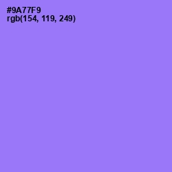 #9A77F9 - Medium Purple Color Image
