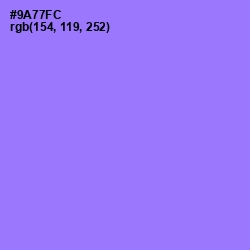 #9A77FC - Medium Purple Color Image