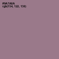 #9A7A8A - Mountbatten Pink Color Image