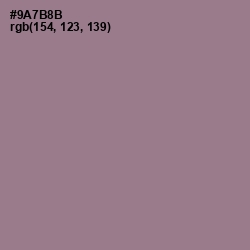 #9A7B8B - Mountbatten Pink Color Image