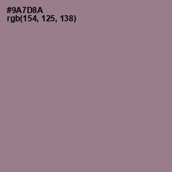 #9A7D8A - Mountbatten Pink Color Image