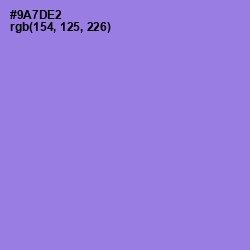 #9A7DE2 - Medium Purple Color Image