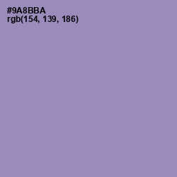 #9A8BBA - Manatee Color Image