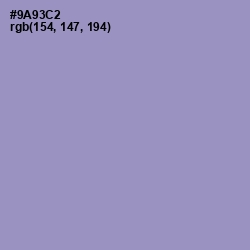 #9A93C2 - Blue Bell Color Image