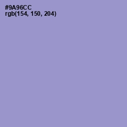 #9A96CC - Blue Bell Color Image