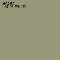 #9A987A - Gurkha Color Image