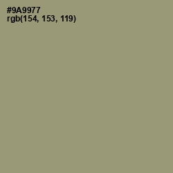 #9A9977 - Gurkha Color Image