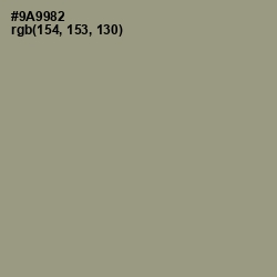 #9A9982 - Lemon Grass Color Image