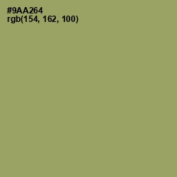 #9AA264 - Olivine Color Image