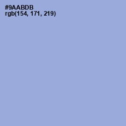 #9AABDB - Rock Blue Color Image