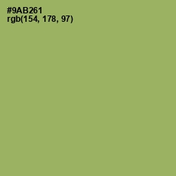 #9AB261 - Olivine Color Image