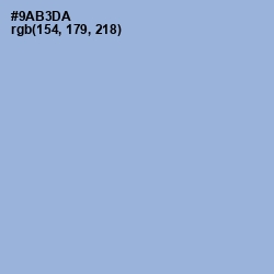 #9AB3DA - Rock Blue Color Image