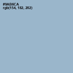 #9AB6CA - Rock Blue Color Image