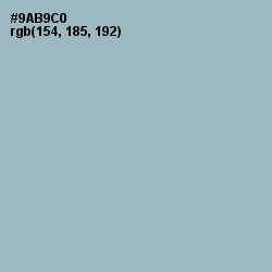 #9AB9C0 - Rock Blue Color Image