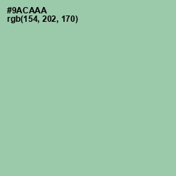 #9ACAAA - Shadow Green Color Image