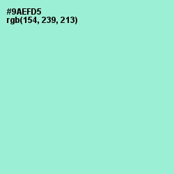 #9AEFD5 - Riptide Color Image