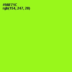 #9AF71C - Green Yellow Color Image