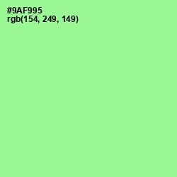 #9AF995 - Mint Green Color Image