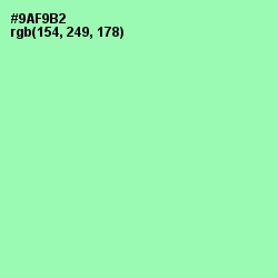 #9AF9B2 - Mint Green Color Image