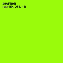 #9AFB0B - Inch Worm Color Image