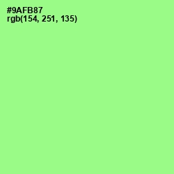 #9AFB87 - Mint Green Color Image