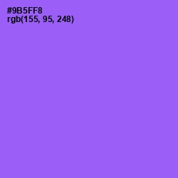 #9B5FF8 - Medium Purple Color Image