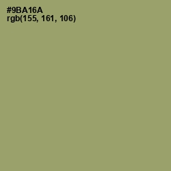 #9BA16A - Olivine Color Image