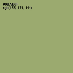 #9BAB6F - Olivine Color Image