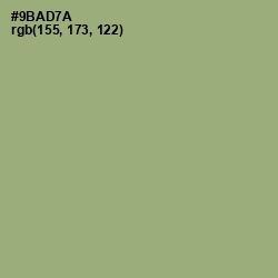 #9BAD7A - Olivine Color Image